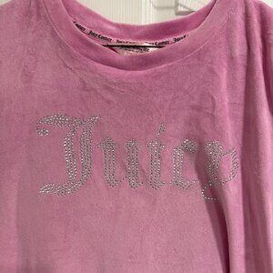 Juicy Couture Pink Velour Sleepwear Top, Large, NWOT